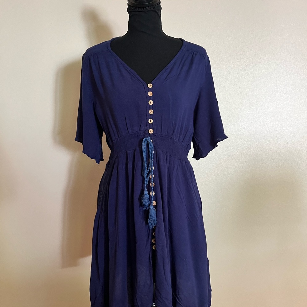 Navy Blue Boho Dress